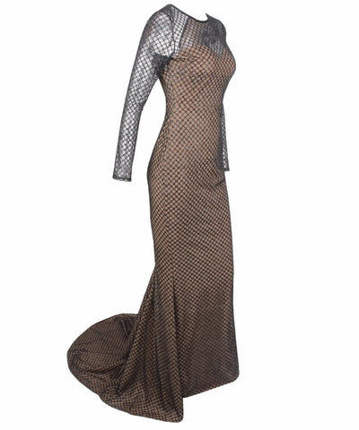 So Beautiful Silver Glitter Long Sleeve Maxi Dress - Fashion Genie Boutique
