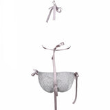 Dorothy Silver Glitter Embellished Bikini - Fashion Genie Boutique