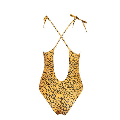 Wild One Yellow Leopard Swimsuit - Fashion Genie Boutique