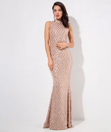 Sparkle Delight Gold Glitter Embellished Maxi Dress - Fashion Genie Boutique