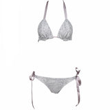Dorothy Silver Glitter Embellished Bikini - Fashion Genie Boutique