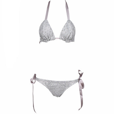 Dorothy Silver Glitter Embellished Bikini - Fashion Genie Boutique