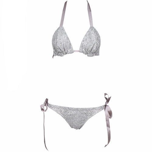 Dorothy Silver Glitter Embellished Bikini - Fashion Genie Boutique