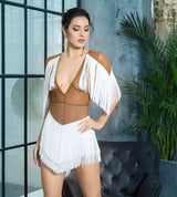Infatuated With You White Fringe Playsuit - Fashion Genie Boutique