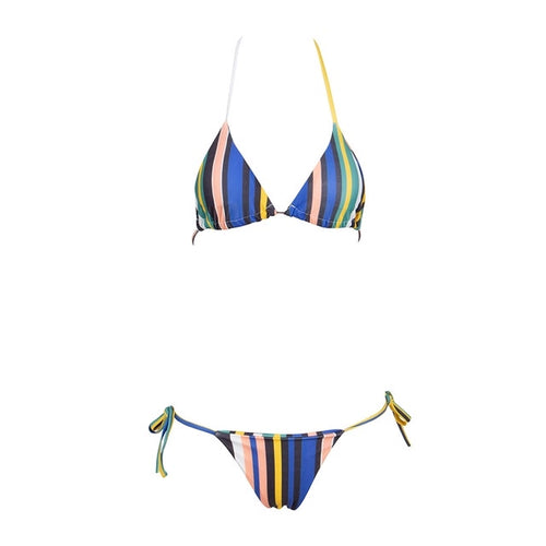 Baha Beauty Multi Stripe Bikini Swimsuit - Fashion Genie Boutique