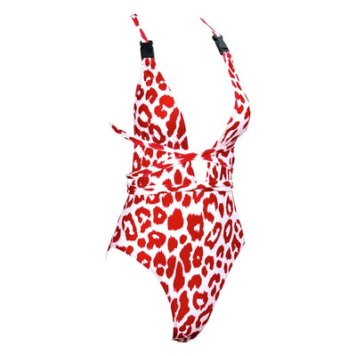 Wonderland Red Cheetah Print Swimsuit - Fashion Genie Boutique