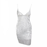 En Vogue Silver Sequin Mini Dress - Fashion Genie Boutique