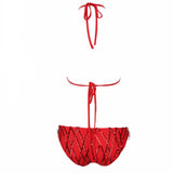 Sunrise Swimmer Red Glitter Bikini Swimsuit - Fashion Genie Boutique