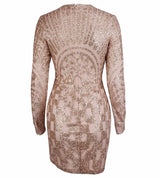 Harlie Black & Nude Glitter Long Sleeve Mini Dress - Fashion Genie Boutique