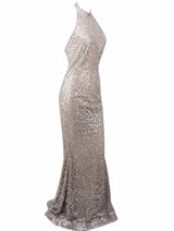 Devotion Silver Glitter Embellished Maxi Dress - Fashion Genie Boutique