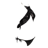 Olivia Black Sequin Choker Bikini Swimsuit - Fashion Genie Boutique