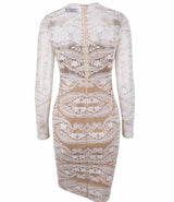 Unapologetic Diva Nude Long Sleeve Mini Dress - Fashion Genie Boutique