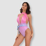 Marbella Pink Tie Swimsuit - Fashion Genie Boutique