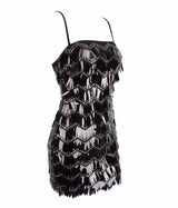 Gabby Black Sequin Tassel Mini Dress - Fashion Genie Boutique