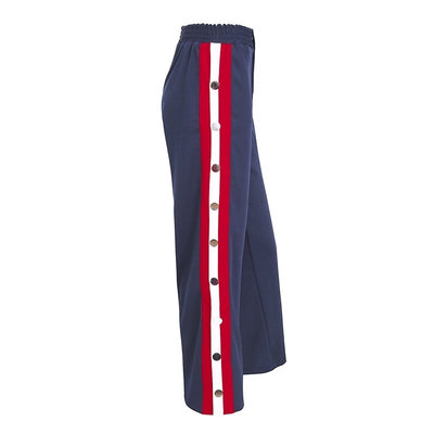 Laidback Lady Navy Popper Lounge Trousers - Fashion Genie Boutique
