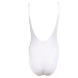 Jasmine White Crystal Embellshed Swimsuit - Fashion Genie Boutique
