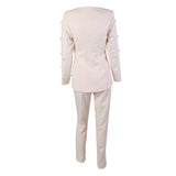 Bella Black Pearl Trousers and Blazer Co-Ord - Fashion Genie Boutique