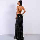 Serendipity Black Sequin Maxi Dress - Fashion Genie Boutique