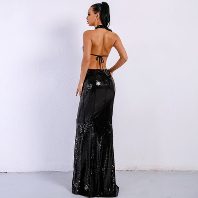Serendipity Black Sequin Maxi Dress - Fashion Genie Boutique