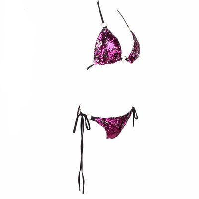 Shoreline Itinerary Pink Sequin Bikini Swimsuit - Fashion Genie Boutique