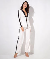 Girl Boss White Stripe Blazer & Trousers Co-Ord - Fashion Genie Boutique