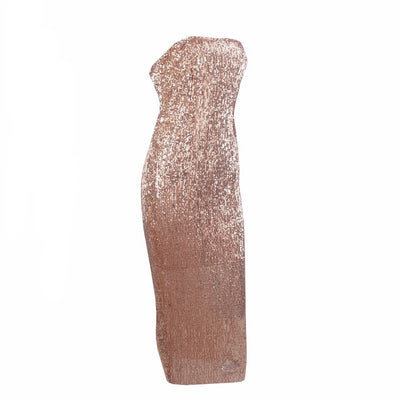 Glam Doll Red Strapless Sequin Midi Dress - Fashion Genie Boutique