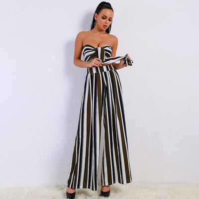 Sunshine Stroll Multi Two Piece Trousers & Crop Top Co-Ord - Fashion Genie Boutique