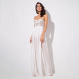 Phi Phi White Strapless Sequin Floaty Maxi Dress - Fashion Genie Boutique