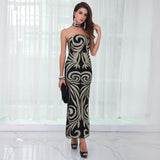 My Darling Black & Gold Glitter Strapless Maxi Dress - Fashion Genie Boutique