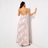 Crash The Party White Sequin Double Split Maxi Dress - Fashion Genie Boutique