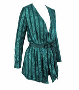 Sally Green Stripe Glitter Playsuit - Fashion Genie Boutique