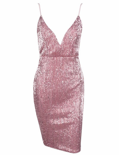 Weekend Fun Pink Sequin Mini Dress - Fashion Genie Boutique