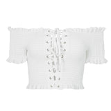 Excuse My Rouge Red Bardot Crop Top - Fashion Genie Boutique
