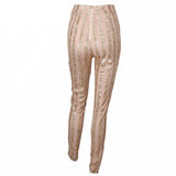 Walk Of Fame Gold & Nude Glitter Skinny Trousers - Fashion Genie Boutique