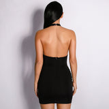 New York Nights Black & Purple Sequin Mesh Mini Dress - Fashion Genie Boutique