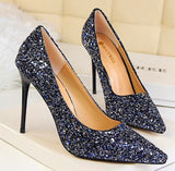 Till the Glitter Ends Navy High Heels - Fashion Genie Boutique
