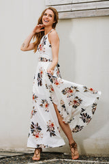 Koko White Floral Maxi Dress - Fashion Genie Boutique