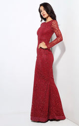 Spellbound Red Glitter Fishtail Long Sleeve Maxi Dress - Fashion Genie Boutique