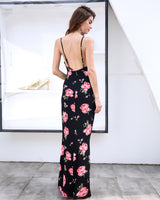 Tropical Treat Black Multi Floral Maxi Dress - Fashion Genie Boutique