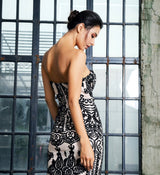 Godiva Black Strapless Sequin Maxi Fishtail Dress - Fashion Genie Boutique