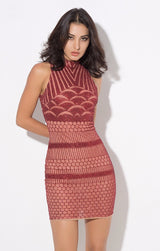 All Dolled Up Red Glitter Embellished Mini Dress - Fashion Genie Boutique