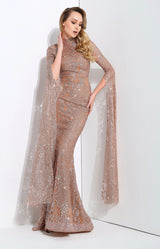 Queen Of The Night Gold Glitter Fishtail Maxi Dress - Fashion Genie Boutique