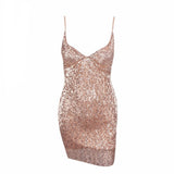 En Vogue Champagne Sequin Mini Dress - Fashion Genie Boutique