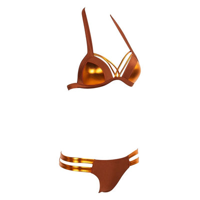 Florida Brown & Bronze Bikini Swimsuit - Fashion Genie Boutique