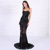 Stealing The Show Black Sequin Fishtail Maxi Dress - Fashion Genie Boutique