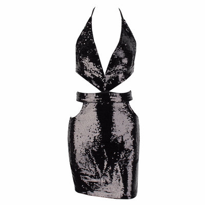 Body Rock Red Sequin Cut Out Mini Dress - Fashion Genie Boutique
