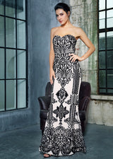Godiva Black Strapless Sequin Maxi Fishtail Dress - Fashion Genie Boutique