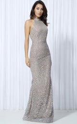 Devotion Silver Glitter Embellished Maxi Dress - Fashion Genie Boutique