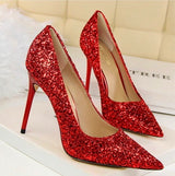 Till the Glitter Ends Red High Heels - Fashion Genie Boutique