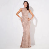 Sparkle Delight Gold Glitter Embellished Maxi Dress - Fashion Genie Boutique